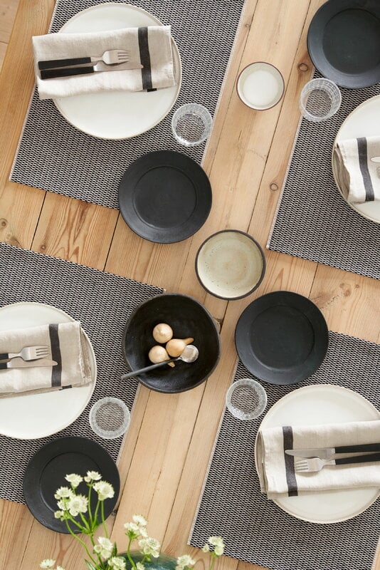 Woodnotes Morning placemat, 35 x 45 cm, set of 4, black beige