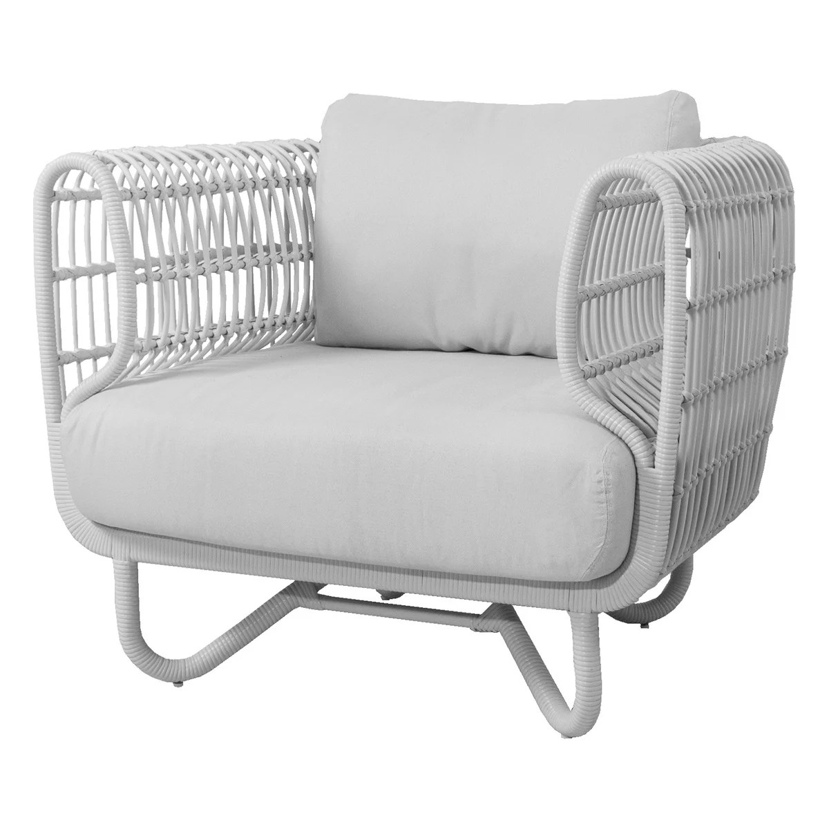 Caneline Nest lounge chair, white Preused design Franckly