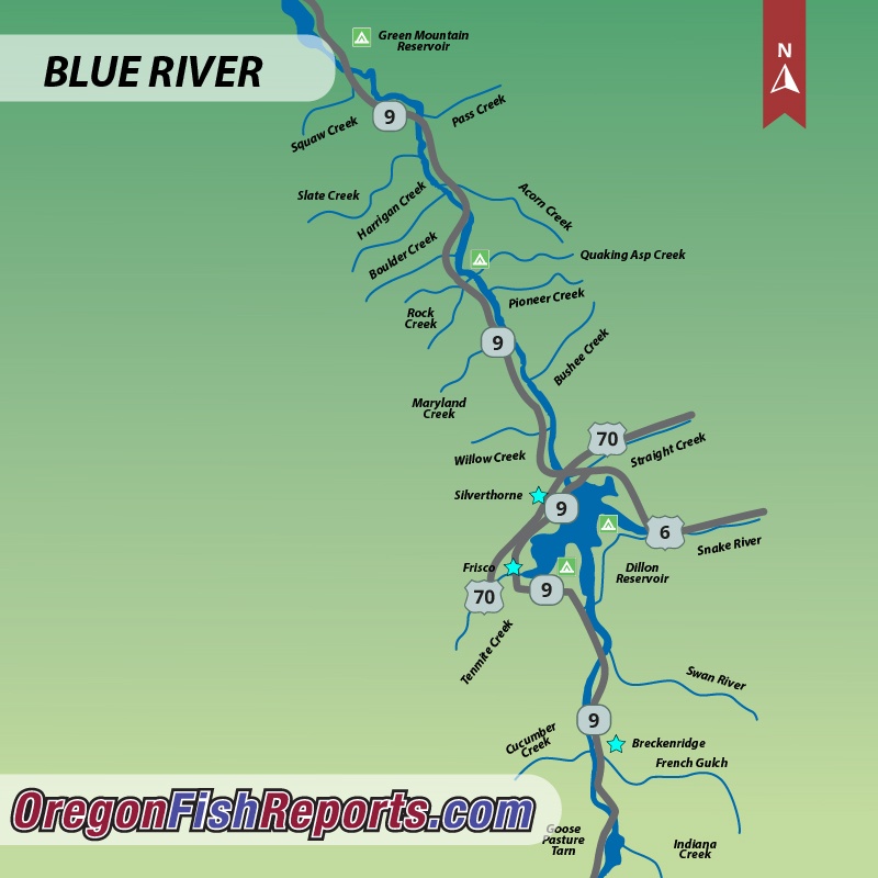Blue River Blue River, OR Fish Reports & Map