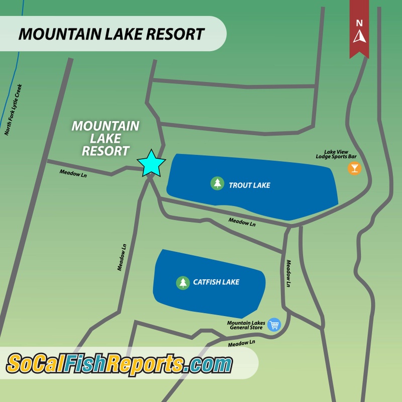 Upper & Lower Mountain Lakes Lytle Creek, CA Fish Reports & Map