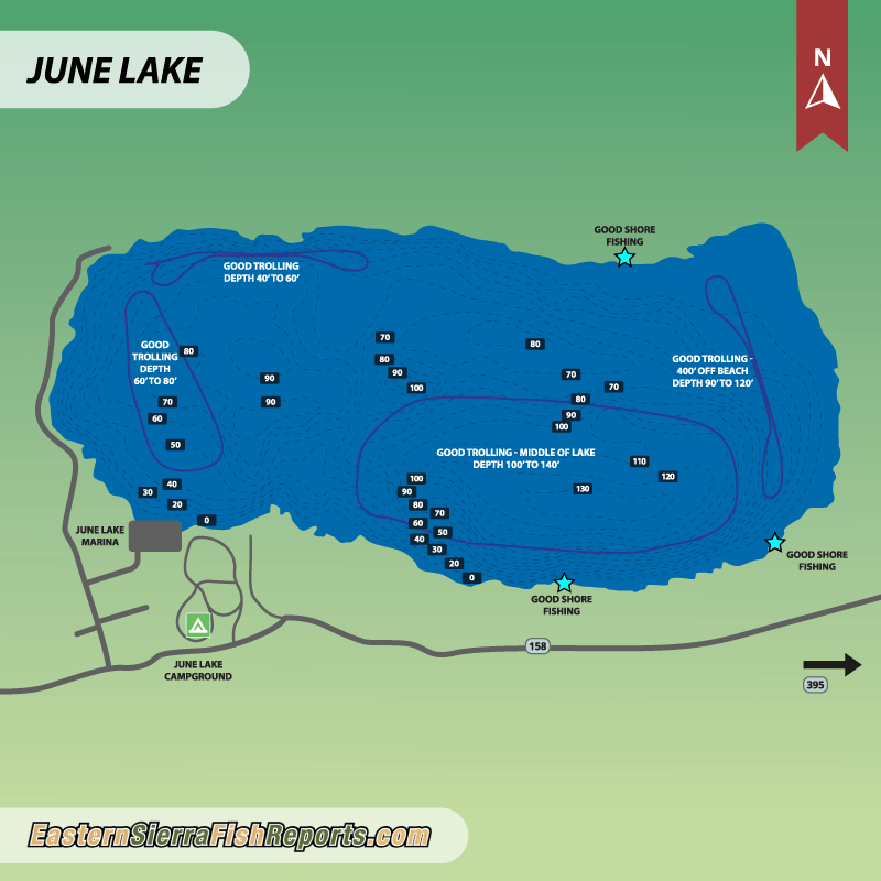 June Lake Fish Reports & Map