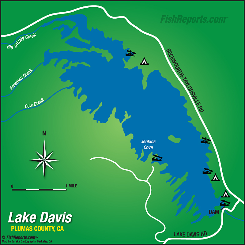 Davis Lake Fish Reports & Map