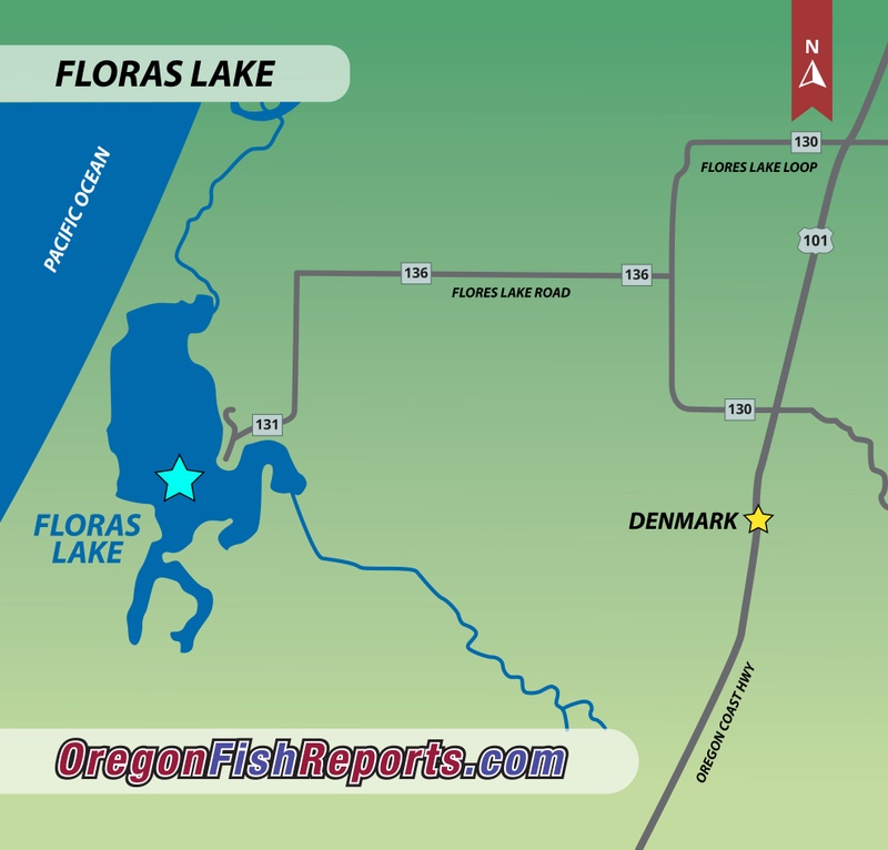 Floras Lake Fish Reports & Map