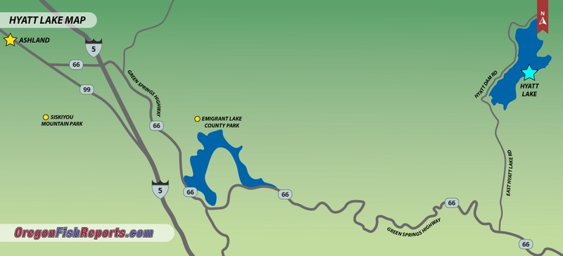 Hyatt Lake Fish Report Ashland, OR (Jackson County)