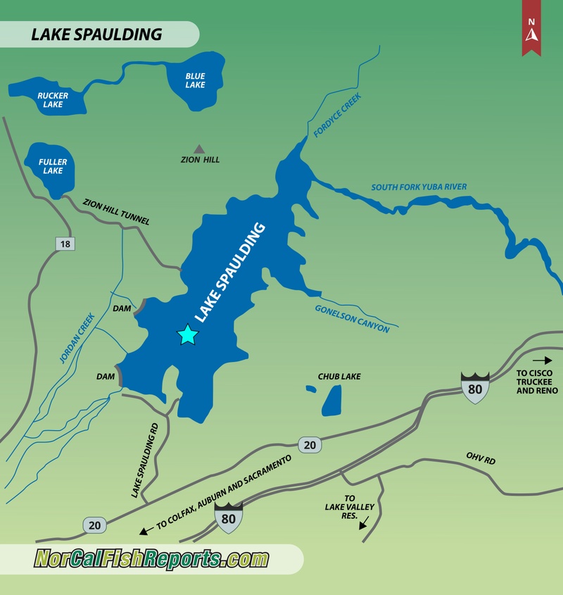 Lake Spaulding Fish Reports & Map