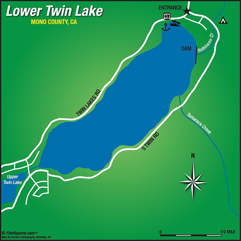 Twin Lake Lower Fish Reports & Map