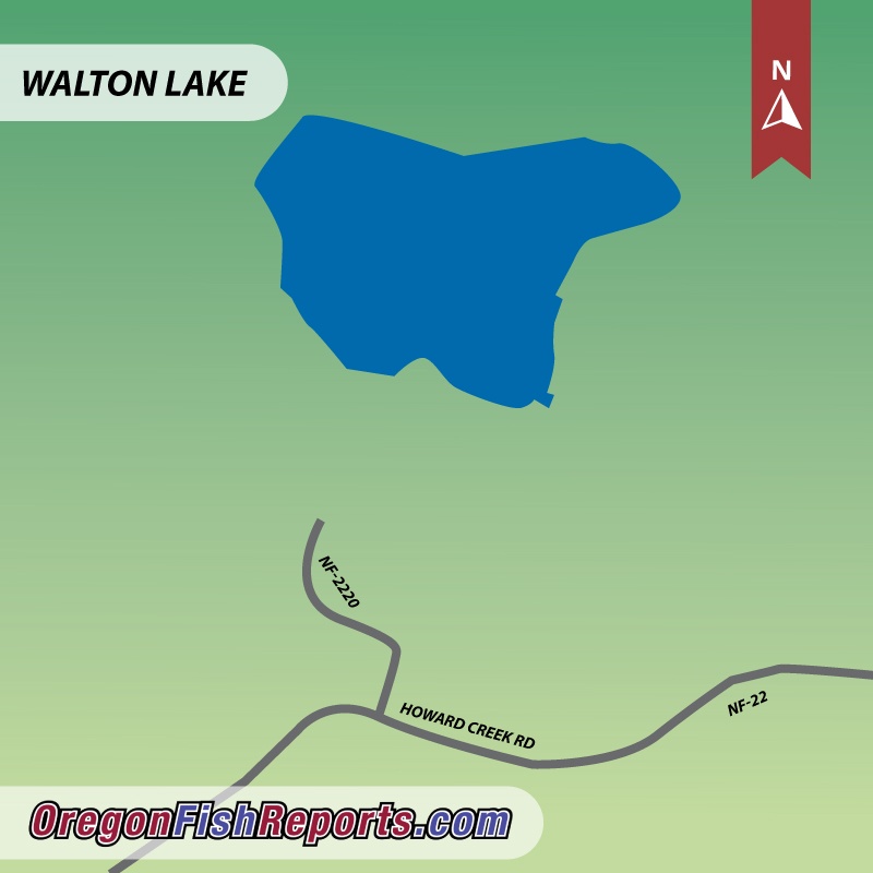 Walton Lake Prineville, OR Fish Reports & Map