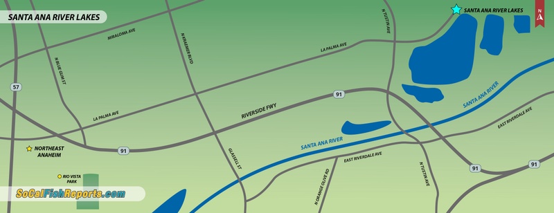 Santa Ana River Lakes Map Santa Ana River Lakes - Fish Reports & Map