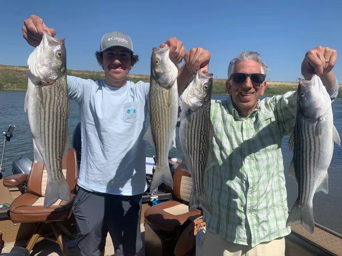 Fishing Stripers in colusa California