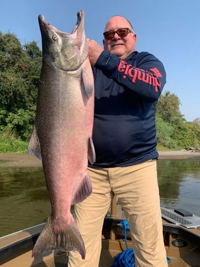 Fishing Big King salmon Corning Woodson