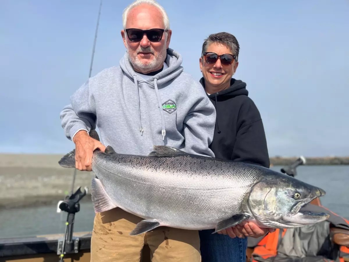 Fishing Giant King Salmon