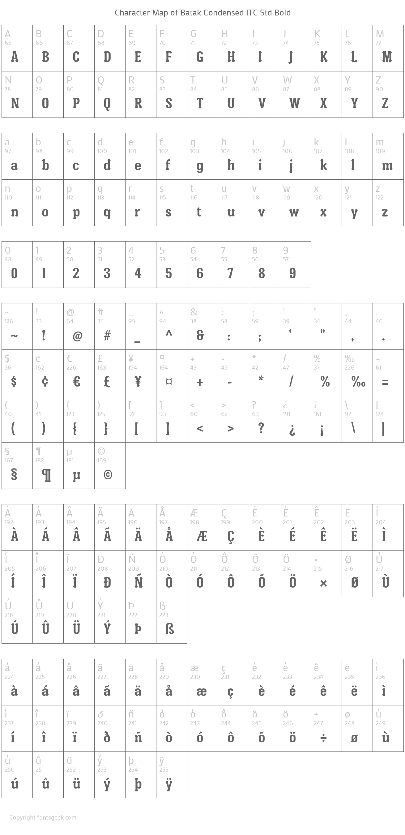 Batak Condensed ITC Std Bold Download For Free, View