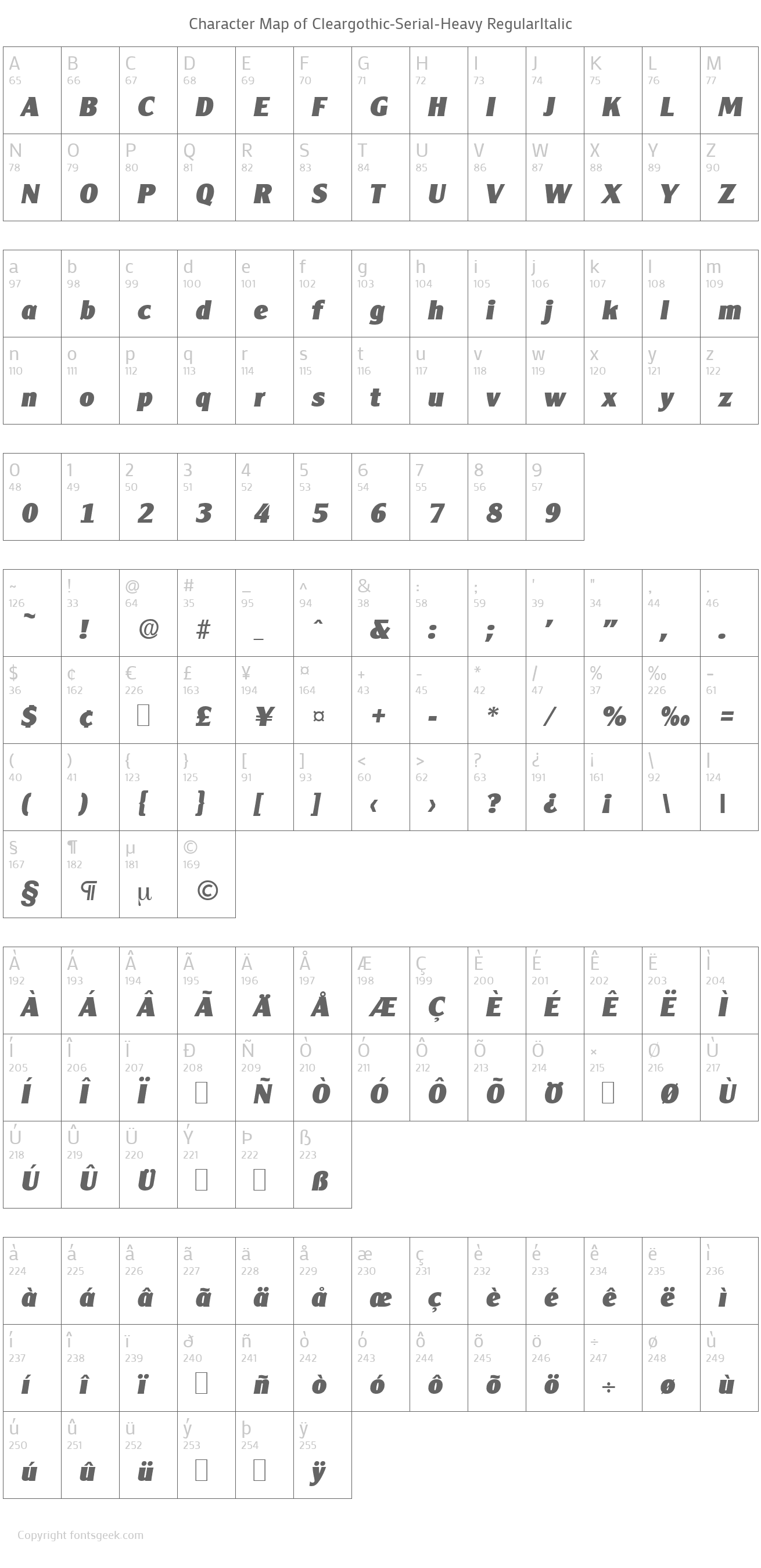 CleargothicSerialHeavy Font Download For Free, View Sample Text