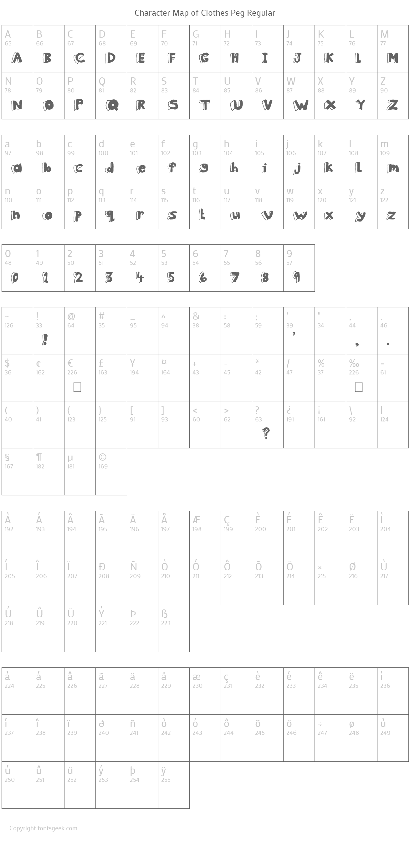 Clothes Peg Font Download For Free, View Sample Text, Rating And More