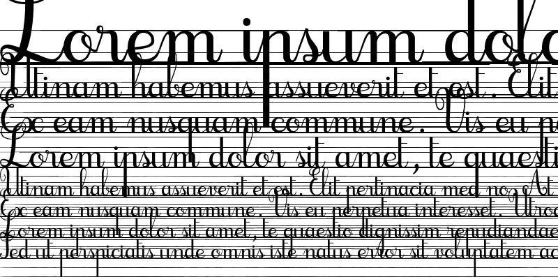 Cursif & Lignes Font Download For Free, View Sample Text