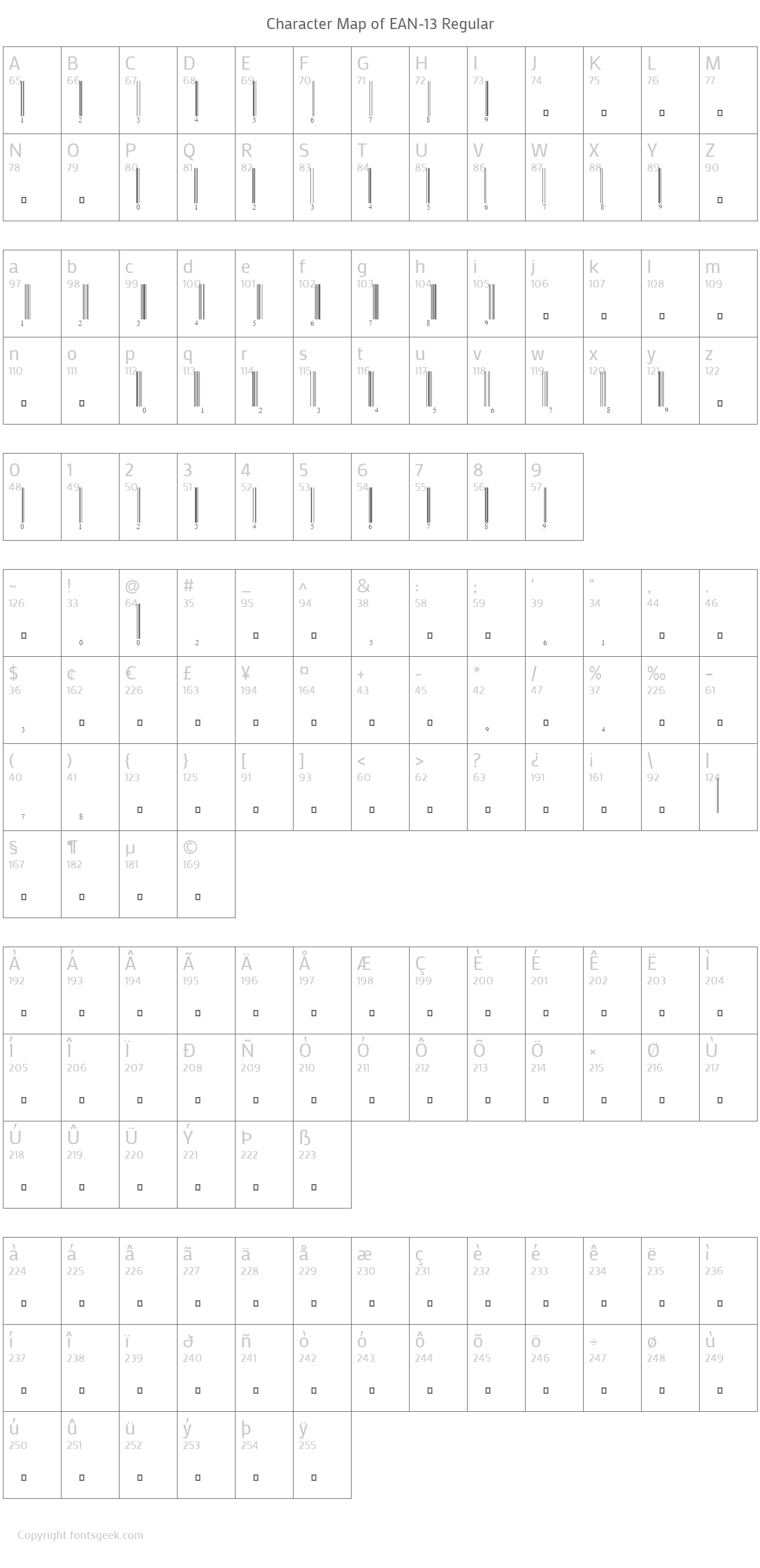 EAN13 Regular Download For Free, View Sample Text, Rating And More