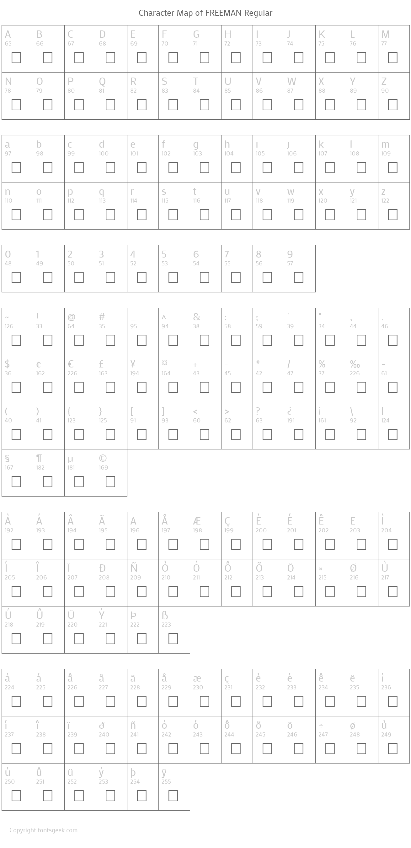 FREEMAN Regular Download For Free, View Sample Text, Rating And More On