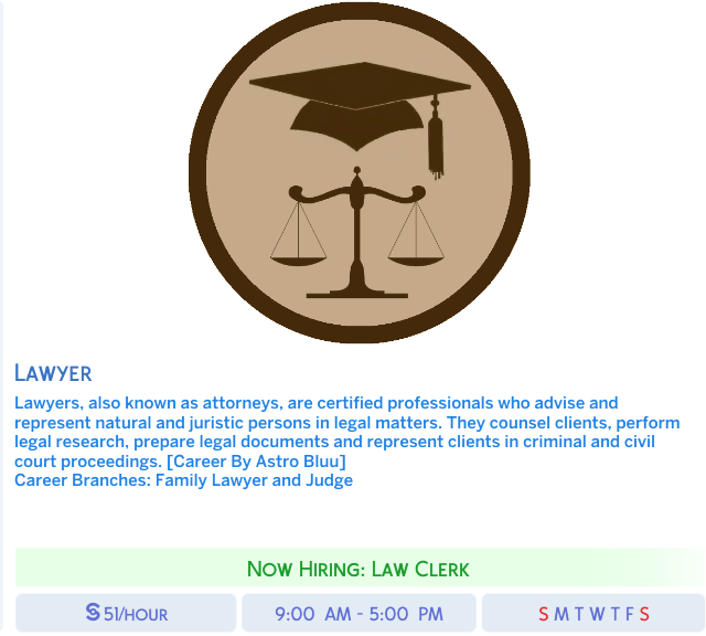 Lawyer [Career] The Sims 4 Mods