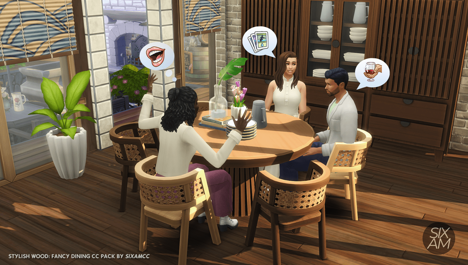 Stylish Wood Fancy Dining CC Pack Screenshots The Sims 4 Build