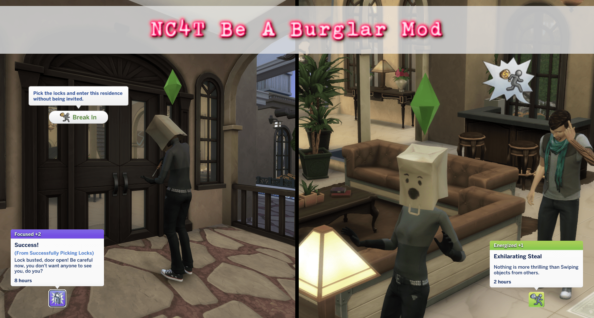 NC4T Be A Burglar Mod The Sims 4 Mods