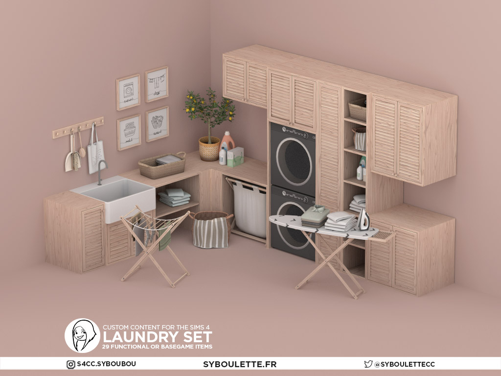 Laundry set (2022) The Sims 4 Build / Buy