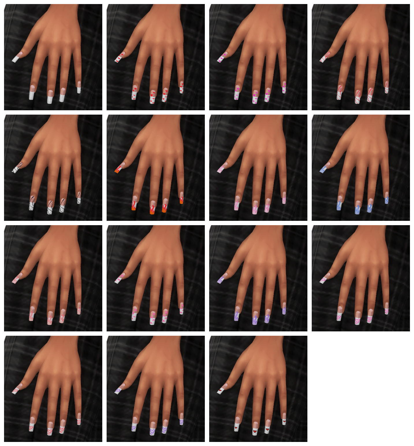 French Nails The Sims 4 Create a Sim