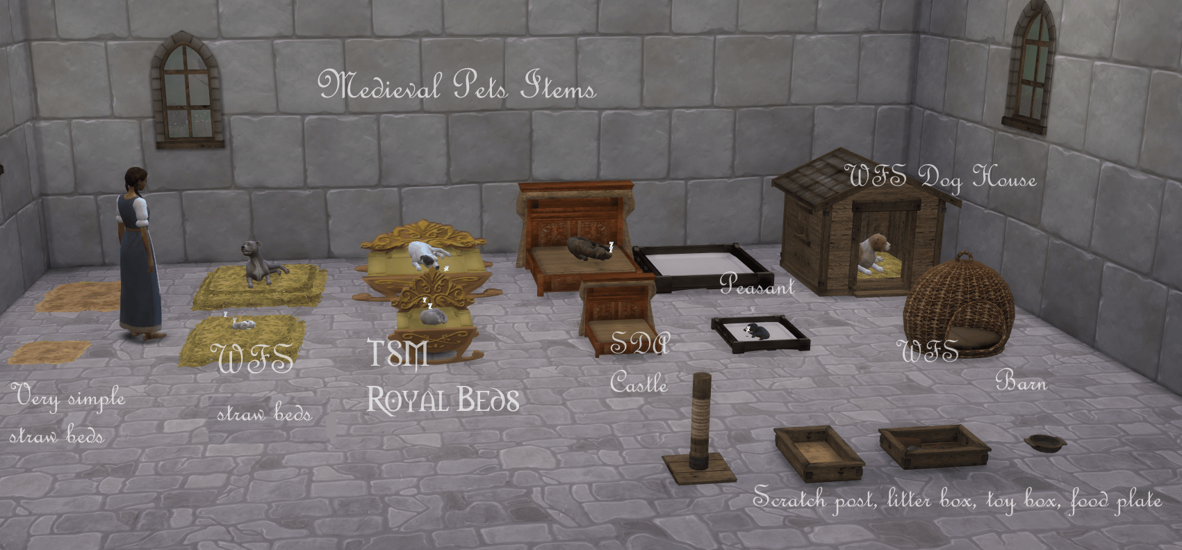 Olden Times Stuff for Pets The Sims 4 Build / Buy