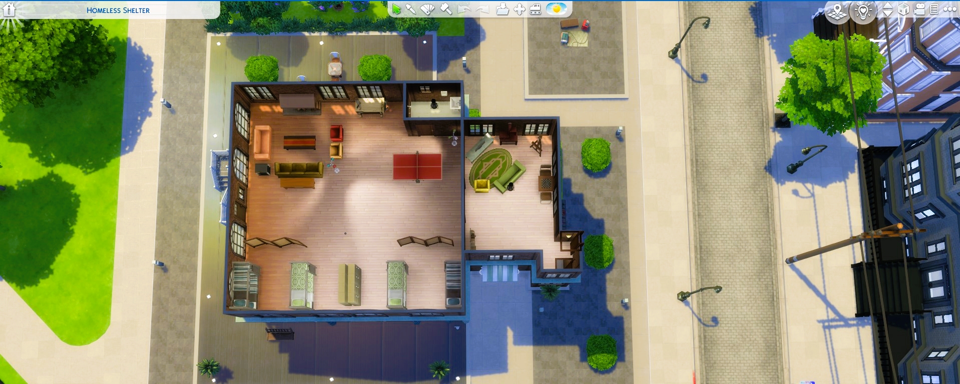 Homeless Shelter The Sims 4 Rooms / Lots