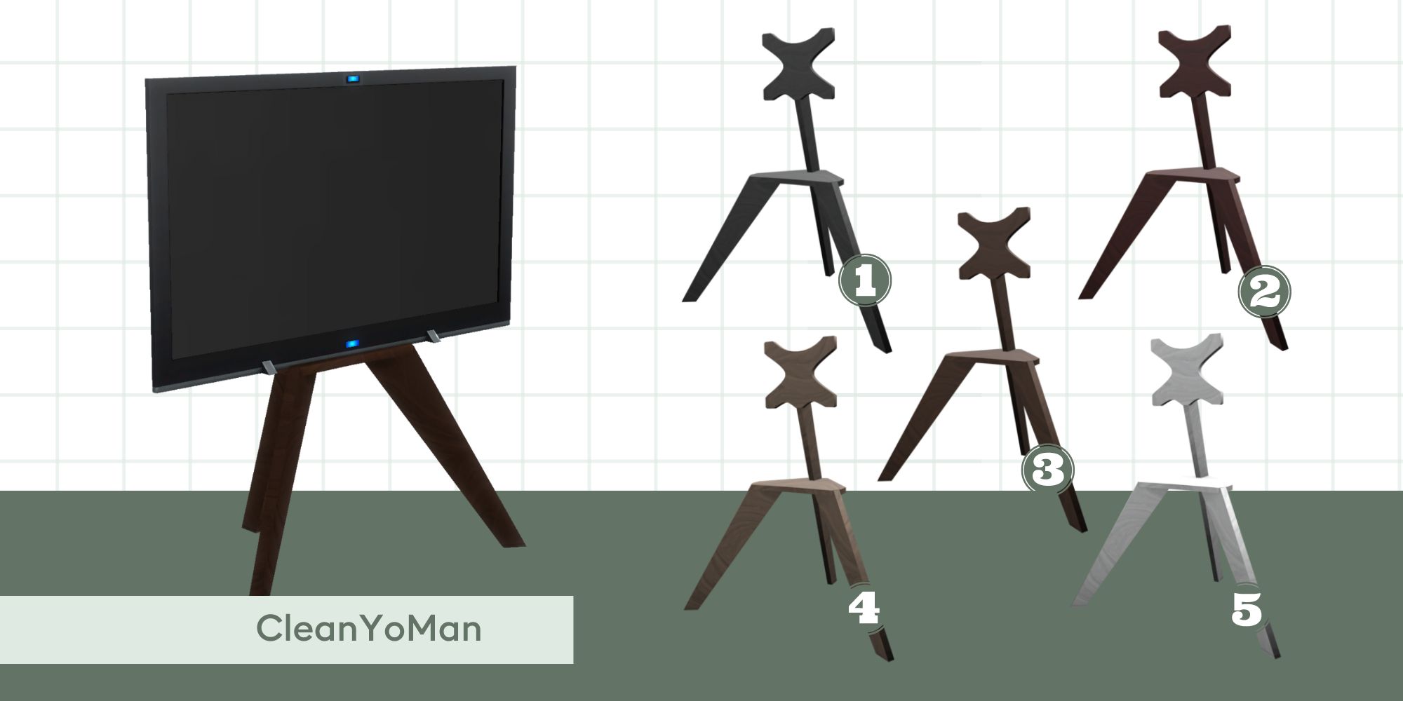 Download TV Gallery Stand The Sims 4 Mods