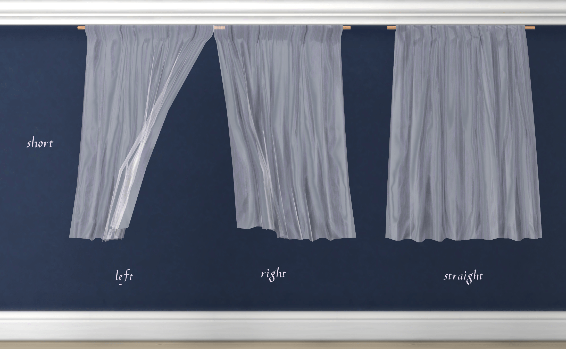 Sheer curtains The Sims 4 Build / Buy