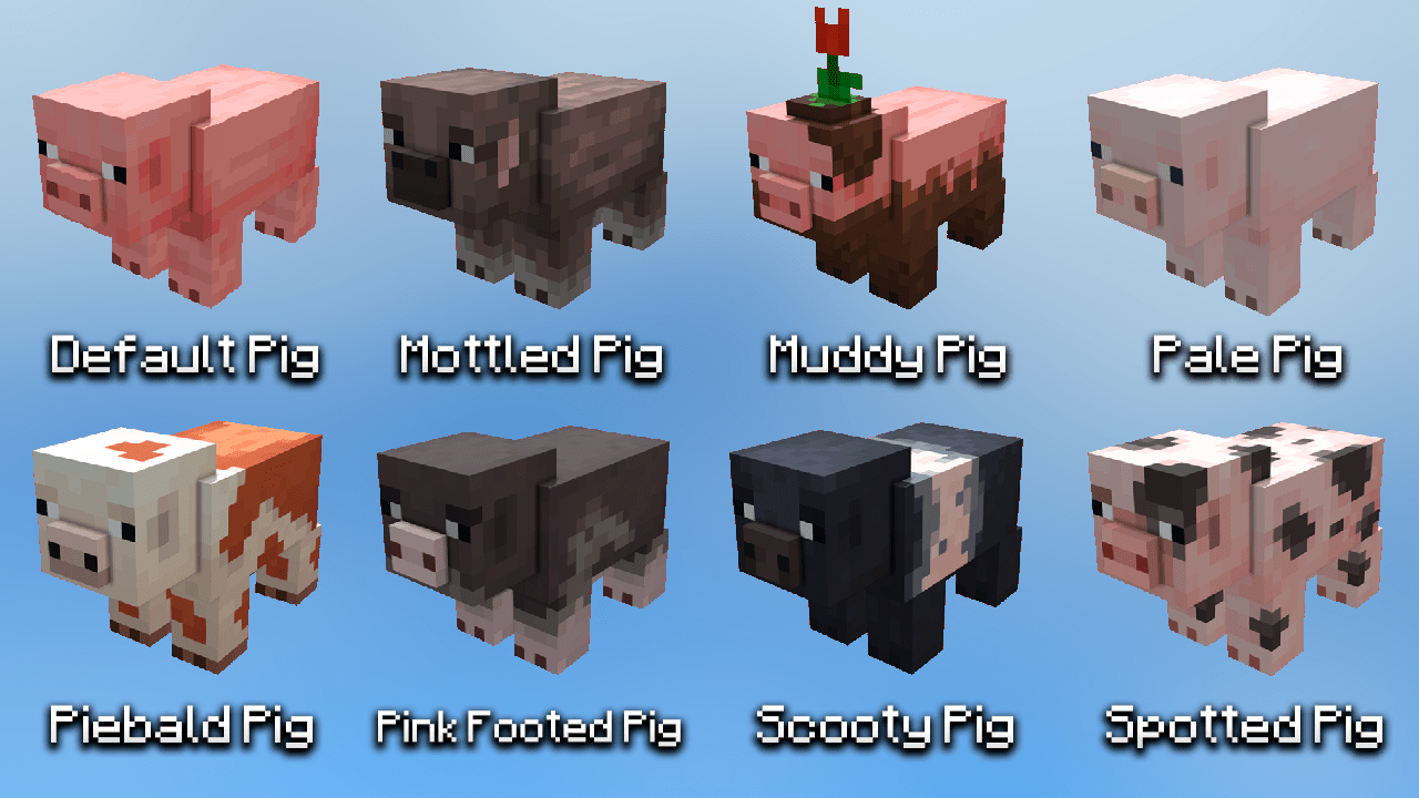 More Pig Variants Minecraft Resource Packs
