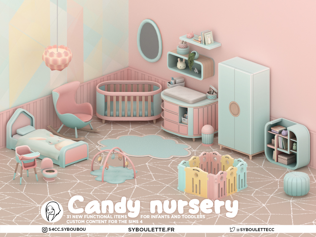 Candy nursery (2023) Screenshots The Sims 4 Build / Buy