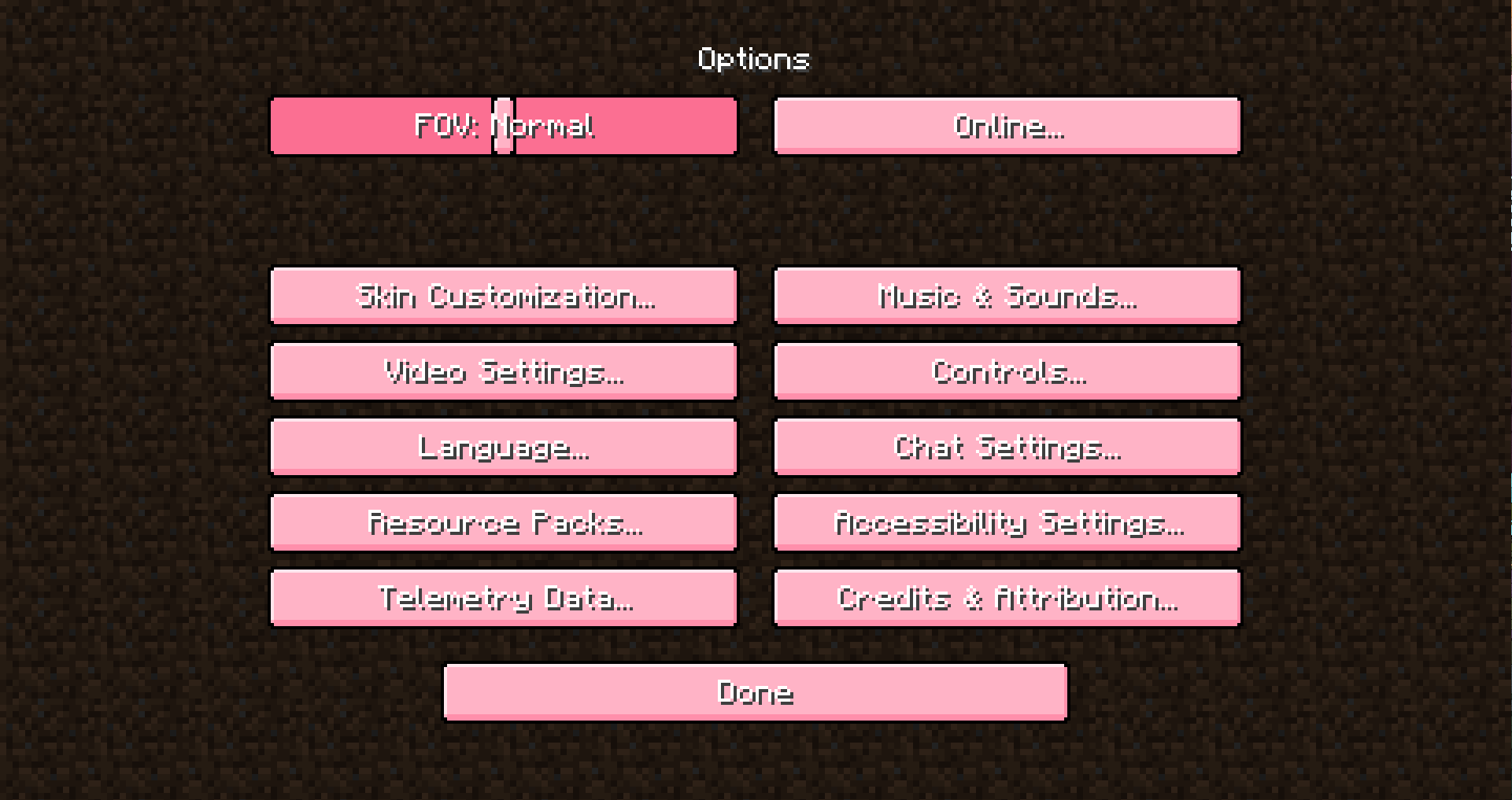 Pinku's Pink GUI Pack Screenshots Minecraft Resource Packs