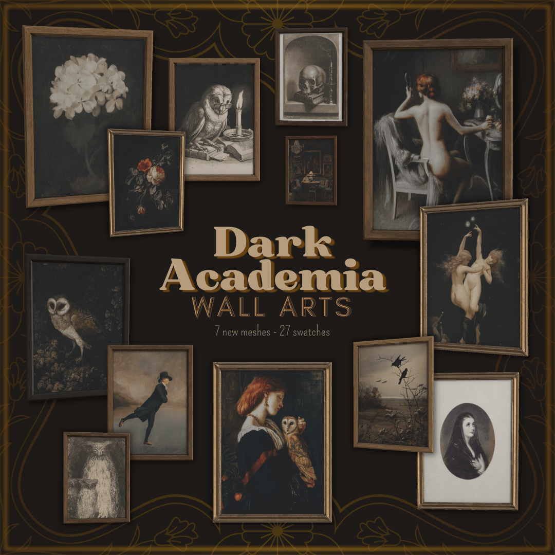Dark Academia (2) Wall arts Screenshots The Sims 4 Build / Buy