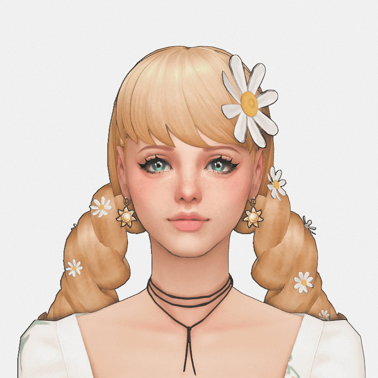 Lisette Hair & Flower Acc The Sims 4 Create a Sim