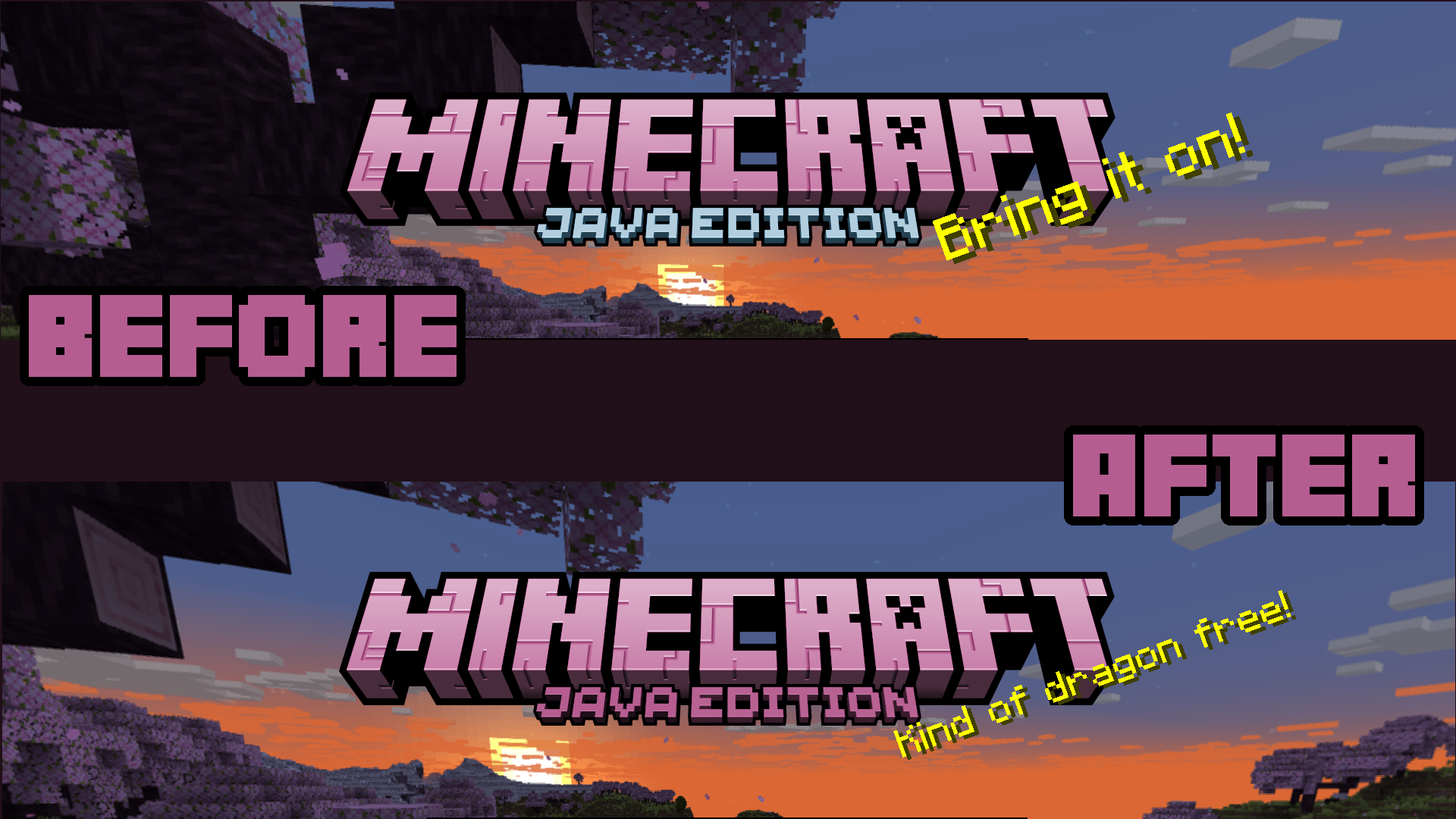 Pinku's Pink GUI Pack Addon Full Pink Title Screenshots Minecraft