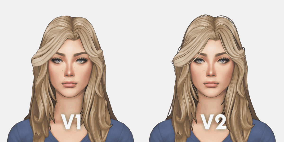 Meredith Hair [JOSH JO_SE_OH] The Sims 4 Create a Sim