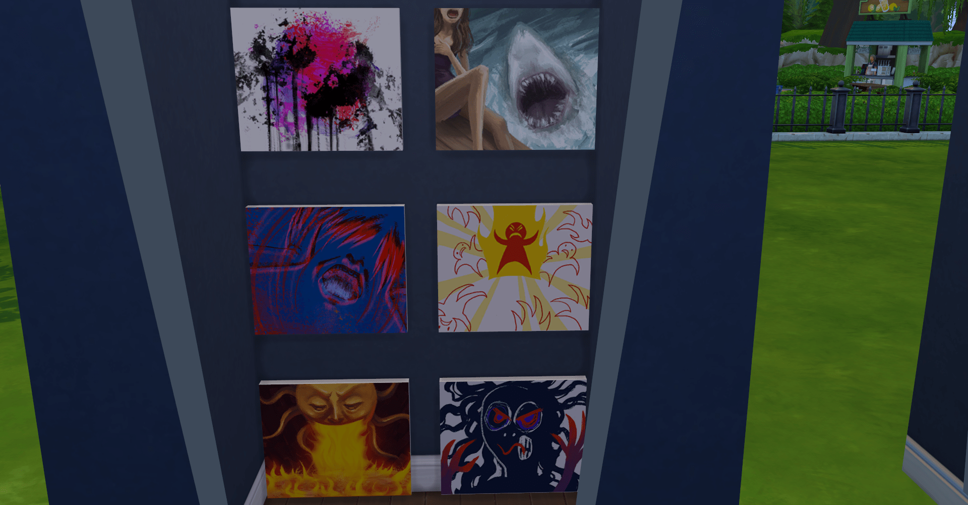 Angry paintings Screenshots The Sims 4 Rooms / Lots