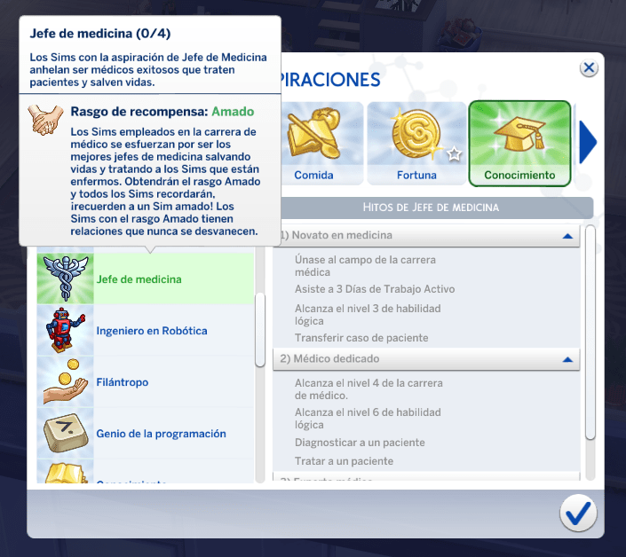 ASPIRACION JEFE DE MEDICINA TRADUCCION ESPAÑOL / Chief of Medicine