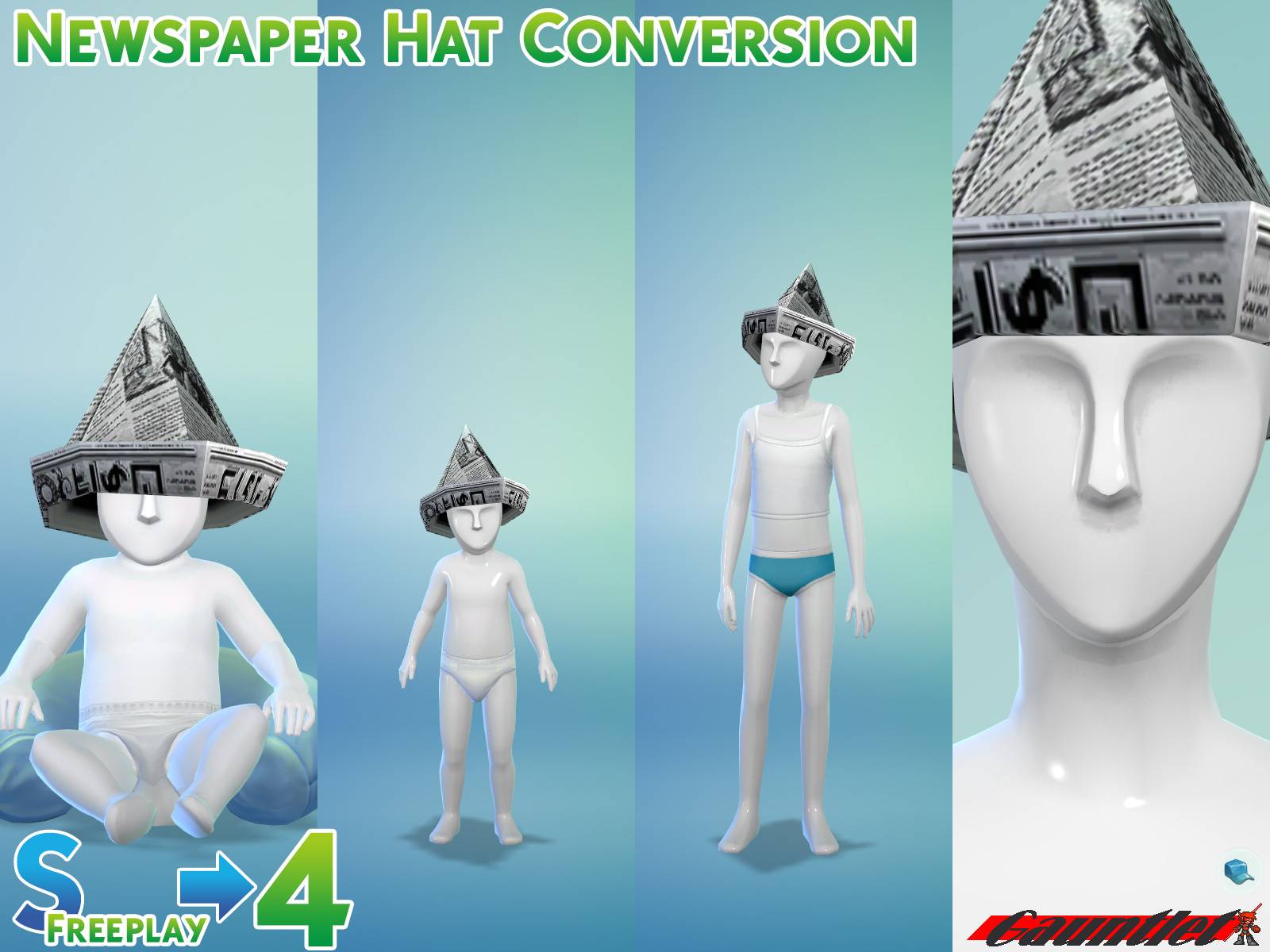 Newspaper Hat Freeplay Conversion The Sims 4 Create a Sim