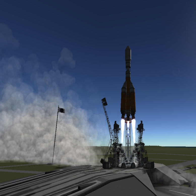 Soyuz Progress M11 replica + launch pad Kerbal Space Program