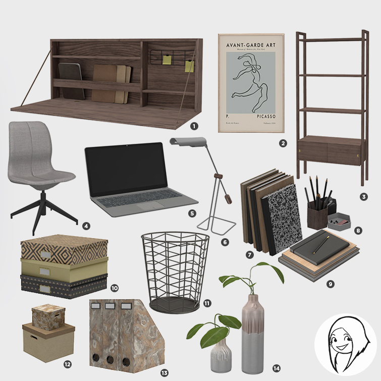 Diane office set (2021) The Sims 4 Build / Buy