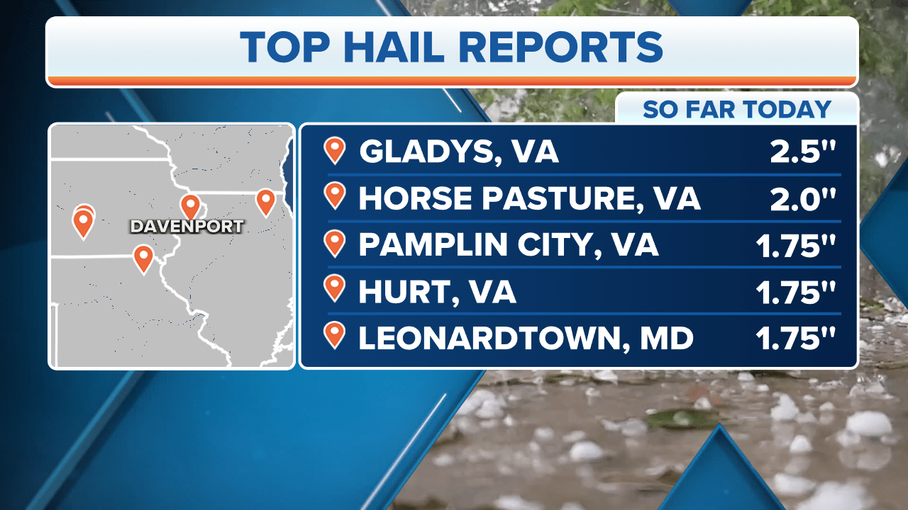 Look Golf ballsize hailstones pelt Illinois, Iowa as severe