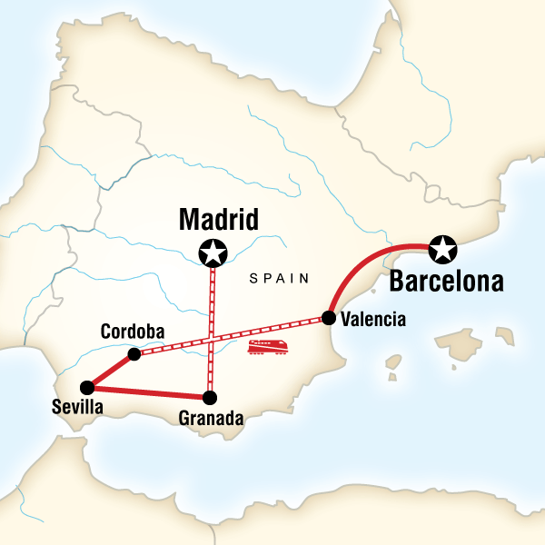 Road Map of Spain Spain Road Map