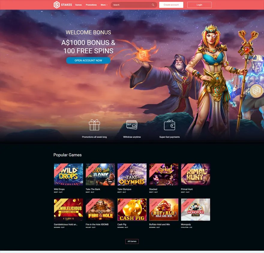 Stakes Casino Review Australia I Get Up To A 1000 + 100 FS