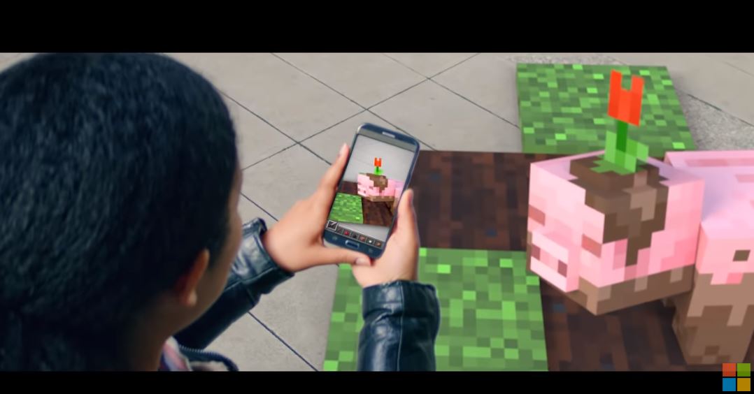 Microsoft deutet Minecraft ARSpiel auf YotubeChannel
