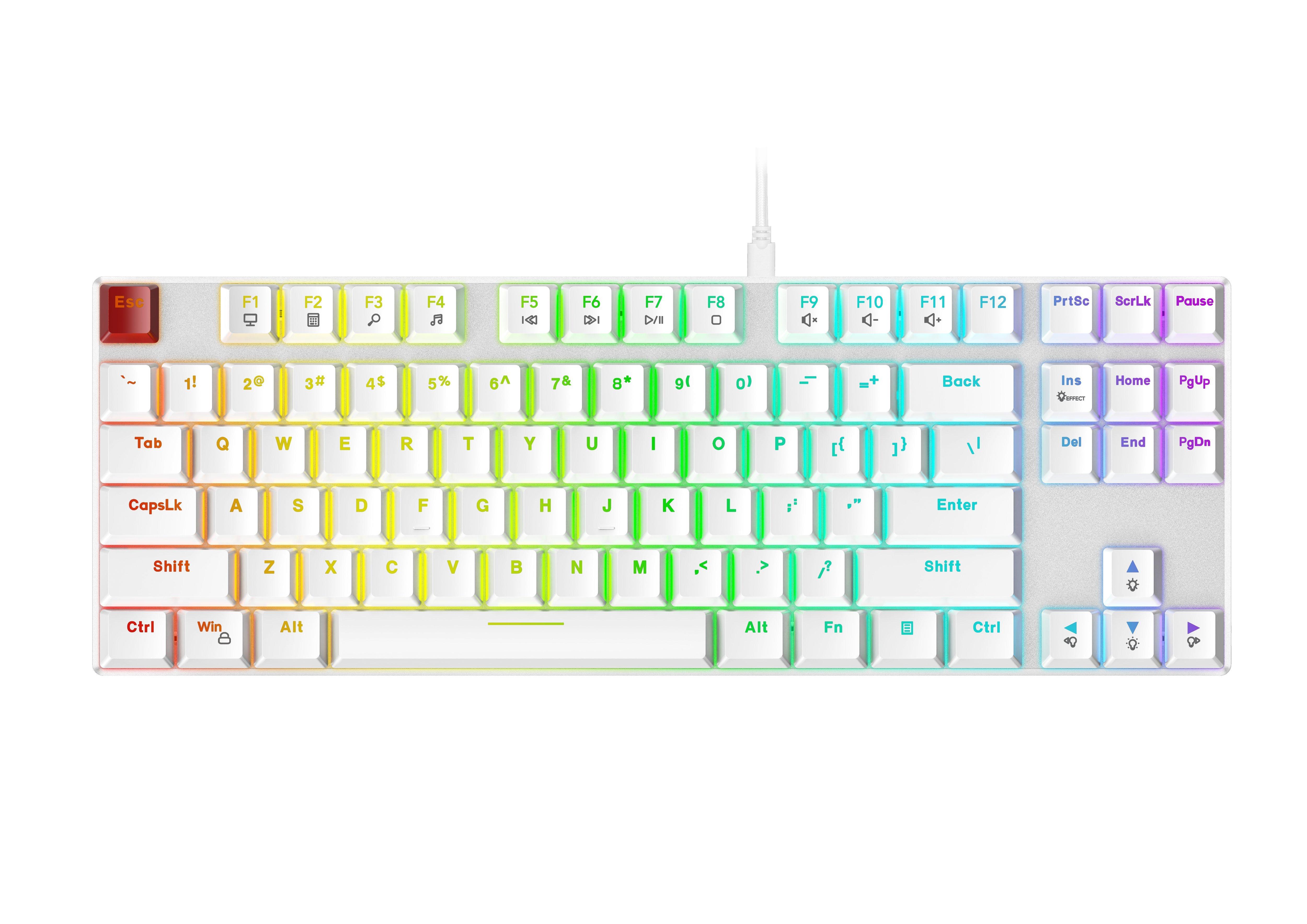 GameStop 80% TKL Brown Switch Mechanical Hot Swappable Keyboard White