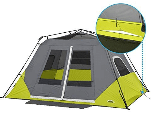 Core 6 Person Instant Cabin Tent Review 60 seconds set up
