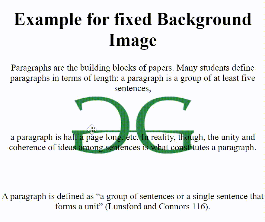 How to specify a fixed backgroundimage in CSS ?