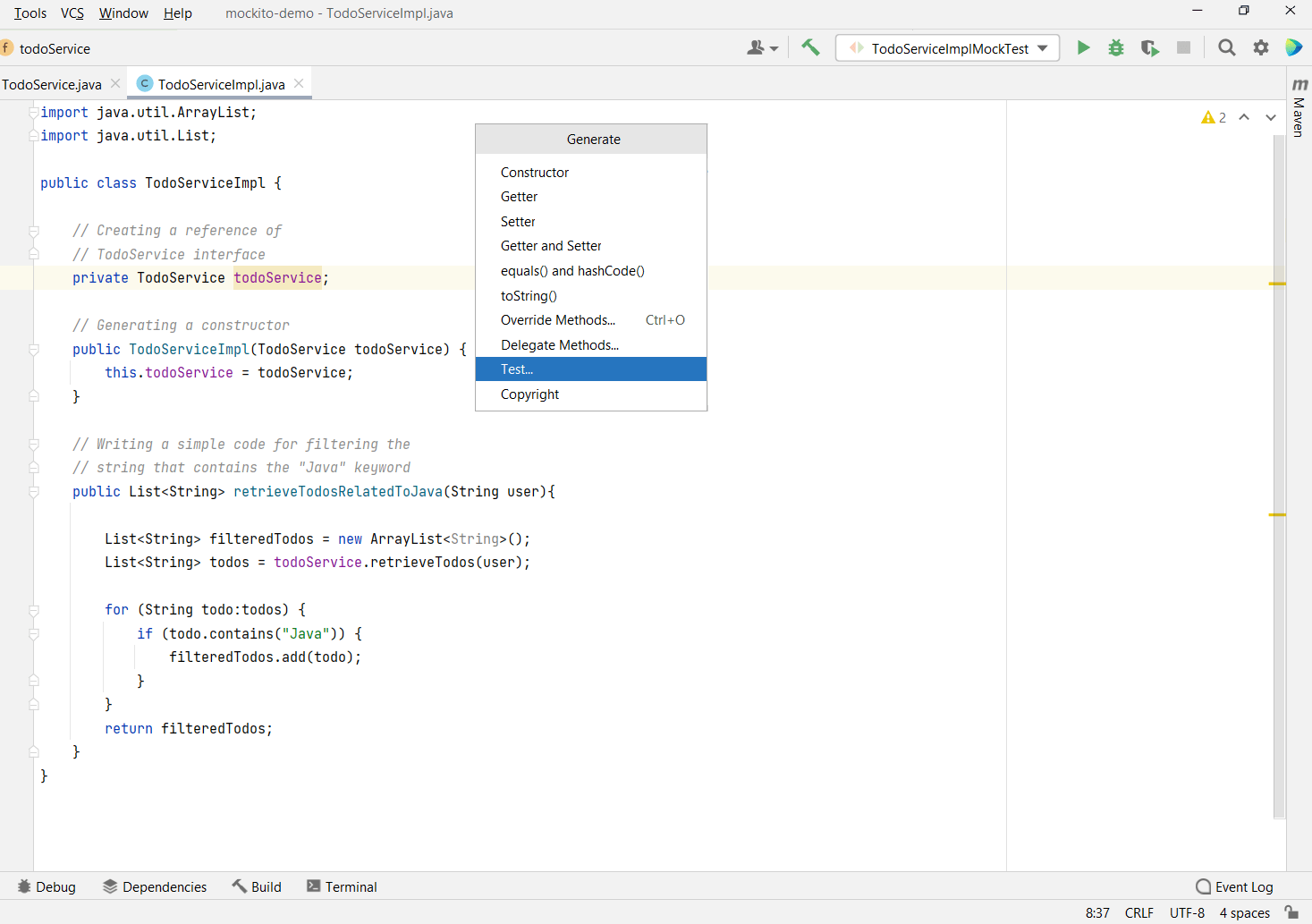 How to Write Test Cases in Java Application using Mockito and Junit?